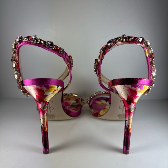 Jessica Simpson Jaycin Pink Floral Sandal Heels Women’s Size 8 - Picture 4 of 12